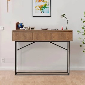Megapap Κονσόλα Amedeo Μεταλλική - Μελαμίνης Καρυδί 120x36x90εκ.