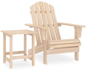 vidaXL Καρέκλα Κήπου Adirondack με Τραπέζι από Μασίφ Ξύλο Ελάτης