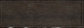 vidaXL Επιφάνεια Τραπεζιού Σκούρο Καφέ 180x60x(2-6)εκ Επεξ. Μασίφ Δρυς
