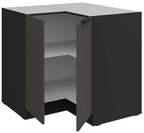 Επιδαπέδιο ντουλάπι γωνιακό Arianna 90x90 DN 2F BB-Γκρι