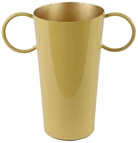 Βάζο Fido 013.796454 11x20x20cm Μεταλλικό Yellow Metal