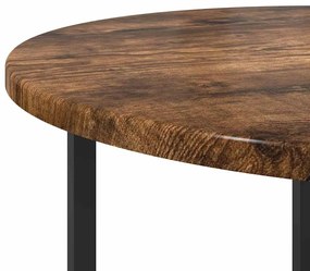 vidaXL Σετ βοηθητικά τραπεζάκια 2 pcs Καπνιστή βελανιδιά και Μαύρο