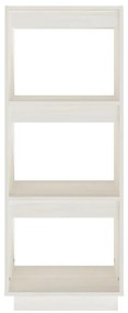vidaXL Βιβλιοθήκη/Διαχωρ. Χώρου Λευκό 40x35x103 εκ. Μασίφ Ξύλο Πεύκου