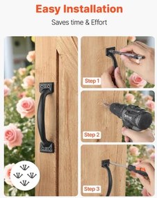 VEVOR 4Pcs Barn Door Handles 6.5 in Rustic Heavy Duty Garden Gate Shed Pulls