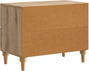 vidaXL Κομοδίνο Artisan Δρυς 62 x 34,5 x 48 εκ Επεξεργασμένο Ξύλο
