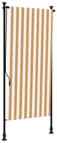 vidaXL Στόρι Ρόλερ Εξ. Χώρου Πορτοκαλί/Λευκό 120x270 εκ. Ύφασμα/Ατσάλι