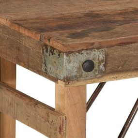 vidaXL Τραπέζι κονσόλας Καφέ 110 x 35 x 76 εκ. Μασίφ ανακυκλωμένο ξύλο