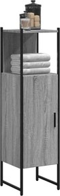 vidaXL Ντουλάπι Μπάνιου Γκρι Sonoma 33x33x120,5 εκ. Επεξεργασμένο Ξύλο