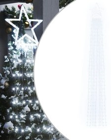vidaXL Φωτιστικό Χριστουγεννιάτικο Δέντρο 320 LED Ψυχρό Λευκό 375 εκ.