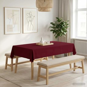 vidaXL Ύφασμα Τραπέζης Κόκκινο 140 x 220 cm Πολυεστέρας Ορθογώνιος