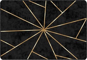 vidaXL Χαλί Πλενόμενο Μαύρο και Χρυσό 120x180 εκ.