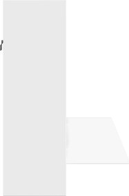 vidaXL Γραφείο Τοίχου Λευκό 105x48x75 εκ. από Επεξεργασμένο Ξύλο