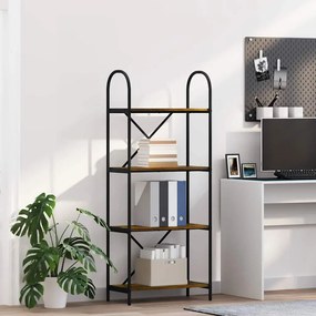 vidaXL Ράφι Βιβλίων Καπνιστή δρυς 60 x 30 x 146 εκ Επεξεργασμένο ξύλο