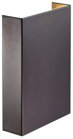 Φωτιστικό Τοίχου Fold 15 2019051003 10,5x21cm Led 2x200Lm 3,5W 3000K IP54 Black Nordlux Aluminium, Plastic