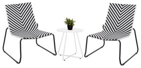ΣΕΤ LOUNGE 3TMX ΕΞ.ΧΩΡΟΥ PONY HM21193.02 ΜΕΤΑΛΛΟ ΚΑΙ ΣΥΝΘ.RATTAN ΣΕ ΛΕΥΚΟ-ΜΑΥΡΟ