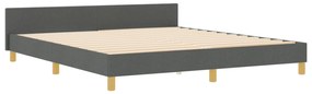vidaXL Κρεβάτι Σκελετός Σκούρο Γκρι 180x200 εκ. Υφασμάτινο