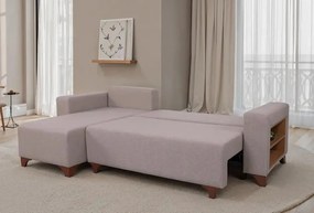 Corner Sofa-Bed Tloft Mini - Cream Cream