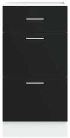 vidaXL Κάτω ντουλάπι Lyon μαύρο 40x46x81,5 cm Κατασκευασμένο ξύλο
