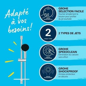 Στήλη ντους Grohe Vitalio Start 110 Chrome Μέταλλο