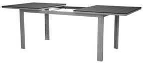 Τραπέζι εξωτερικού χώρου Dallas 665, Polyξύλο, 75x100cm, 40 kg, Γκρι, Άσπρο, Μέταλλο | Epipla1.gr