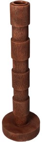 Κηροπήγιο ArteLibre Καφέ Polyresin 8.8x8.8x29.5cm-05154035