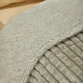 Κουβέρτα Fleece Υπέρδιπλη Με Γουνάκι (220x240) Whitegg KB130 Μπεζ