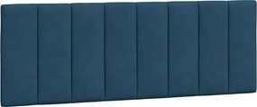 vidaXL Κρεβάτι με Στρώμα Hanko Μπλε 140x200 εκ. Βελούδινο