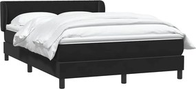 vidaXL Κρεβάτι Boxspring με Στρώμα Μαύρο 160x210 εκ. Βελούδινο