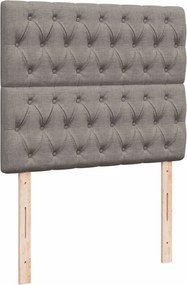vidaXL Κρεβάτι Boxspring με Στρώμα Taupe 120x200 εκ. Υφασμάτινο