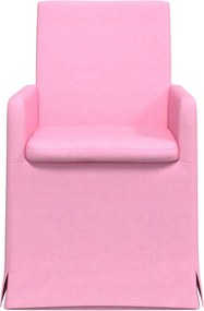 vidaXL Καρέκλες φαγητού 2 pcs Ροζ 57 x 67 x 95 εκ ύφασμα