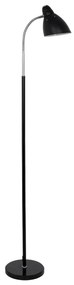 GloboStar® VERSA 00830 Μοντέρνο Φωτιστικό Δαπέδου Μονόφωτο Μεταλλικό Μαύρο με Μαύρη Μαρμάρινη Βάση Φ14.5 x Υ155cm