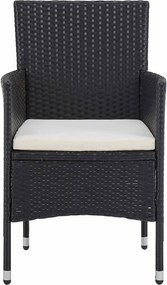 vidaXL Σετ επίπλων 5 pcs Μαύρο