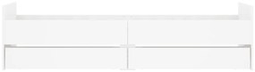 Πλαίσιο Κρεβατιού με Συρτάρια Χωρίς Στρώμα Λευκό 100x200 εκ. - Λευκό