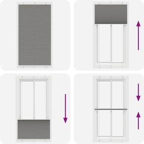vidaXL Πλισέ περσίδα Ανθρακί 110x200 cm Πλάτος υφάσματος 109,4 cm