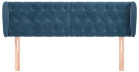 vidaXL Κεφαλάρι με Πτερύγια Σκούρο Μπλε 147x23x78/88 εκ. Βελούδινο