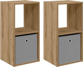 vidaXL Κομοδίνο 2 τμχ. Artisan Oak 35 x 32 x 68,5 εκ