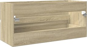 vidaXL Ντουλάπι Νιπτήρα Μπάνιου Sonoma Δρυς 100x38,5x45 εκ. Επεξ. Ξύλο