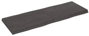 Επιφ Τραπεζιού Αν Καφέ 140x50x(2-6)εκ.Ακατέργ. Μασίφ Ξύλο Δρυός - Καφέ