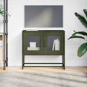 vidaXL ντουλάπι τηλεόρασης  Ελαιοπράσινο 68x39x60,5 cm