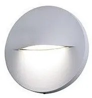 Απλίκα Τοίχου Στρογ/λή LED 3W 3000k Αλουμινίου IP65 ΦOS_ME-17-03686-10-Γκρι 17-03686-10