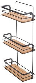 Estia Εταζέρα Bamboo Essentials Μεταλλική Ίσια 3 Θέσεων 25.5x10.5x49cm 02-12779
