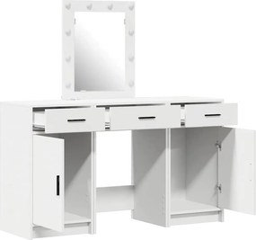 vidaXL Τραπέζι περιποίησης Λευκό 50 x 41 x 135 εκ Επεξεργασμένο ξύλο