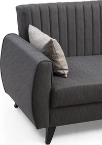 Corner Sofa-Bed Alkon - Dark Grey Dark Grey