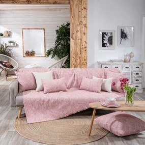 Ριχτάρι Anzio 06 Pink Teoran Three-Seater 180x300cm Βαμβάκι-Πολυέστερ