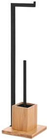 Βάση Χαρτιού Επιδαπέδια Με Πιγκάλ 824571 22x18x70cm Natural-Black Ankor Metal,Bamboo
