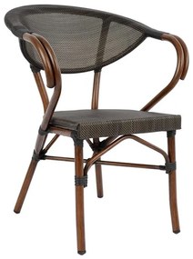 ΠΟΛΥΘΡΟΝΑ ΑΛΟΥΜΙΝΙΟΥ CLAY BAMBOO LOOK ΚΑΦΕ ΜΕ TEXTLINE HM5025 60,5x59x81Υ