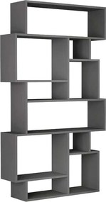 Βιβλιοθήκη Karmato Megapap χρώμα ανθρακί 96x25,5x168,5εκ.