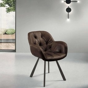 Καρέκλα Celia 66x65x85cm Brown Capodarte