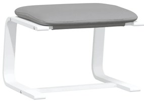 vidaXL Πολυθρόνα Relax Ανοιχτό Γκρι Υφασμάτινη με Υποπόδιο