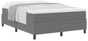 vidaXL Κρεβάτι Box Spring με Στρώμα σε Ανοιχτό Γκρι, 160 x 200 εκ., από βελούδο.